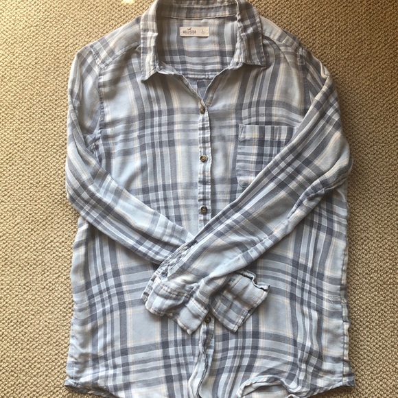 Hollister Button Down Plaid Long Sleeve - Picture 1 of 3